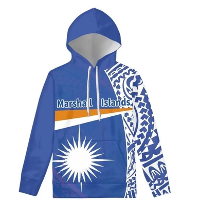 comprare Bandiera delle Isole Marshall Sublimazione su misura Maglietta con cappuccio Polinesiana Oversized online manufacture