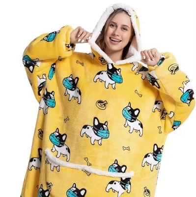comprare OEM Plute calde spesse Sherpa sovradimensionate coperte con cappuccio piegate online manufacture