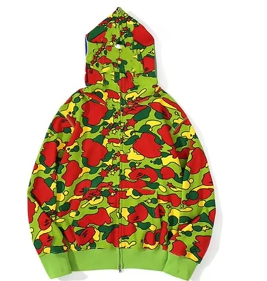 comprare Camo personalizzabile con cappuccio con zip completo 100% cotone online manufacture