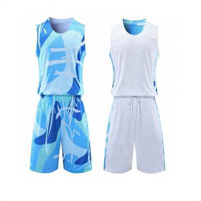 comprare Maglietta da basket reversibile con pantaloncini, uniforme da allenamento per uomini. online manufacture
