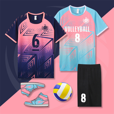 comprare Uniforme da pallavolo abito da uomo e da donna stampato su misura Maglietta da pallavolo traspirante da asciugatura rapida estiva online manufacture