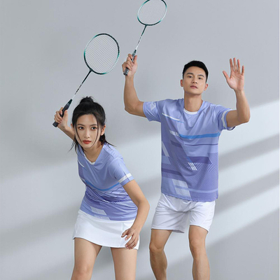 comprare Abiti sportivi abiti da allenamento da badminton da donna e da uomo T-shirt a stampa completa online manufacture