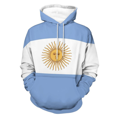 comprare Pullover in cappuccio maschile in velluto, con stampa di bandiera unisex, con cappuccio, maglietta da tasca da canguro online manufacture
