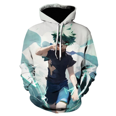 Magliette di sublimazione a stampa grafica con felpa anime tessuta