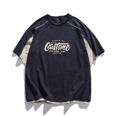 Stampa logo cotone lavato vintage oversized graphic tees Crewneck Cool