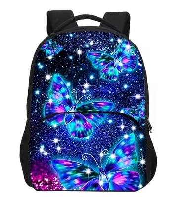 Moda durevole Butterfly zaini stampati su misura 13 litri impermeabile