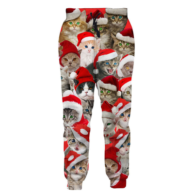 Stampa digitale 3D Natale Fiocco di neve Pantaloni da ginnastica Etero Uomini e donne Pantaloni casual