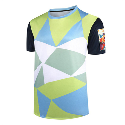 T-shirt a manica corta di sublimazione su misura Concorso sportivo collo rotondo top stampa digitale regalo culturale camicia T-shirt