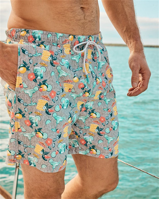 Pantaloni da bagno personalizzati Uomini Rapido asciuga stampa floreale Inseam Stretch Board Short Con Compressione Liner Costumi da bagno