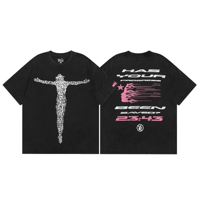 T-shirt grafico maschile Unisex cotone T-shirt oversized manica corta T-shirt vintage stradale casual Tops