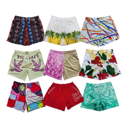Alta Qualità Nome Custom Logo Uomini Beach Shorts 5in Inseam Nylon Running Mesh Comodo Shorts Uomini Shorts Florale Beach