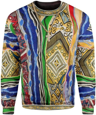 Maglione 3D stampato Maglione Versione incrociata Per Uomini